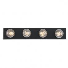 Westinghouse 6117600 - 4 Light Wall Fixture Matte Black Finish