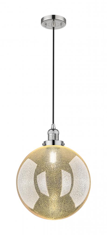 Beacon - 1 Light - 12 inch - Polished Nickel - Cord hung - Mini Pendant