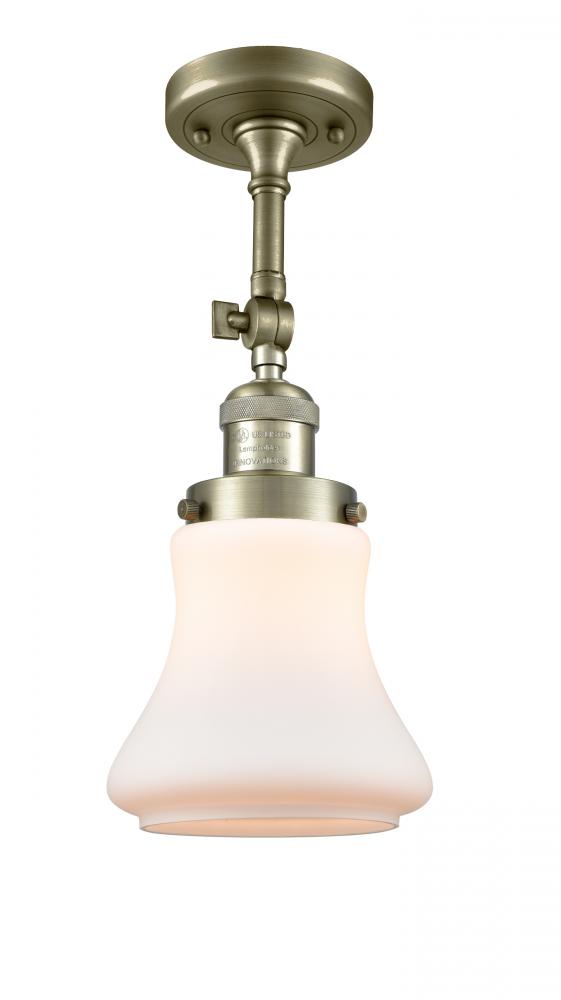 Bellmont - 1 Light - 6 inch - Antique Brass - Adjustable Semi-Flush Mount