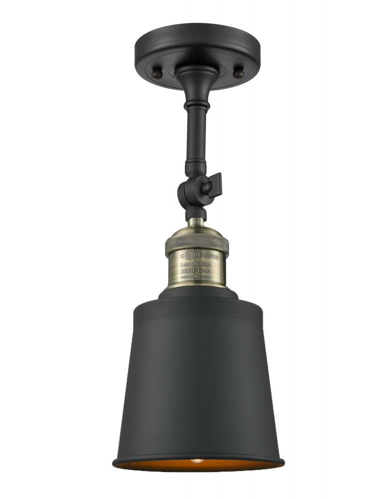 Addison - 1 Light - 5 inch - Black Antique Brass - Adjustable Semi-Flush Mount