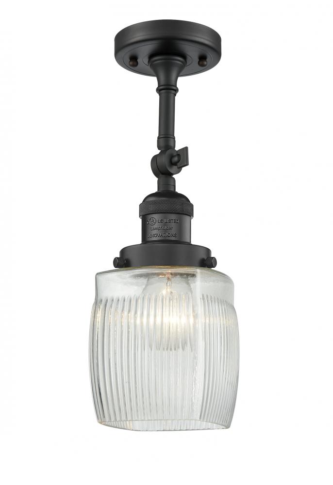 Colton - 1 Light - 6 inch - Matte Black - Adjustable Semi-Flush Mount