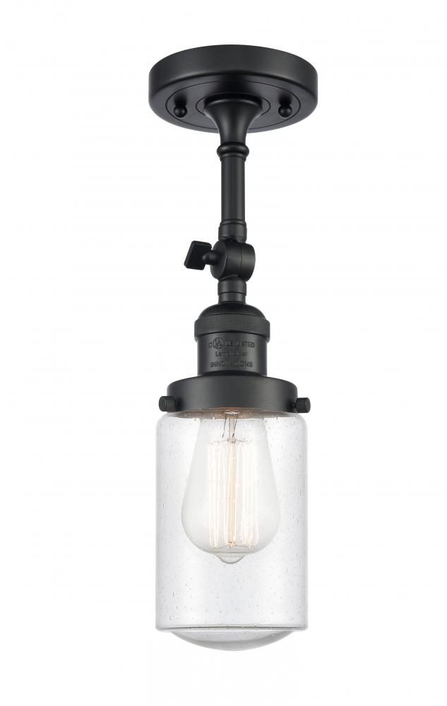 Dover - 1 Light - 5 inch - Matte Black - Adjustable Semi-Flush Mount