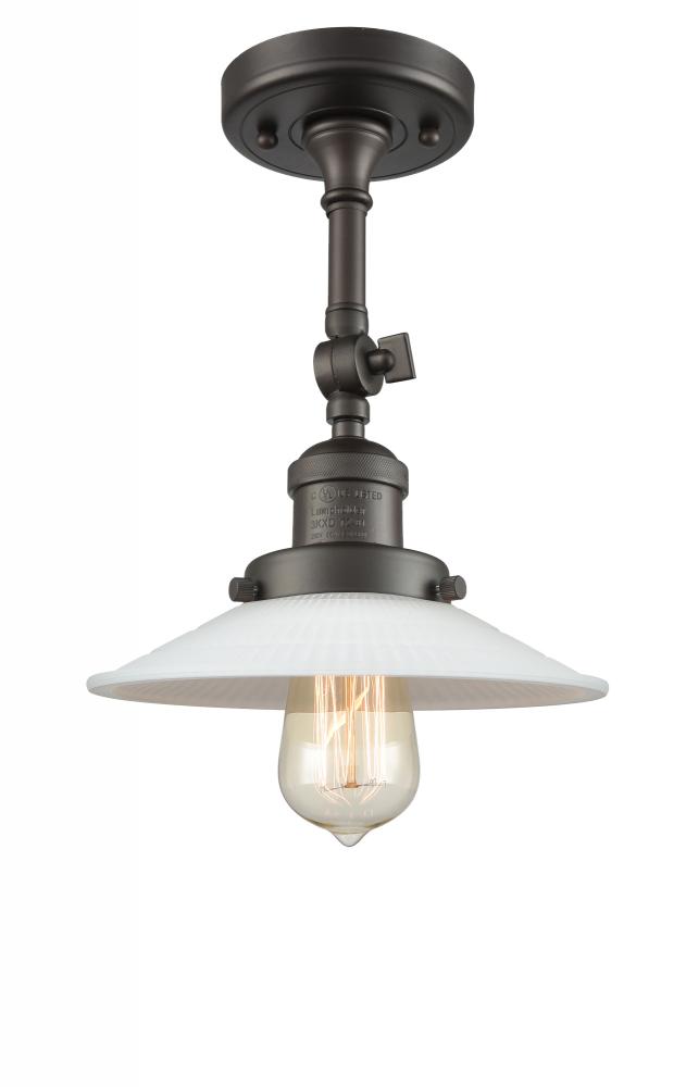 Halophane - 1 Light - 9 inch - Oil Rubbed Bronze - Adjustable Semi-Flush Mount