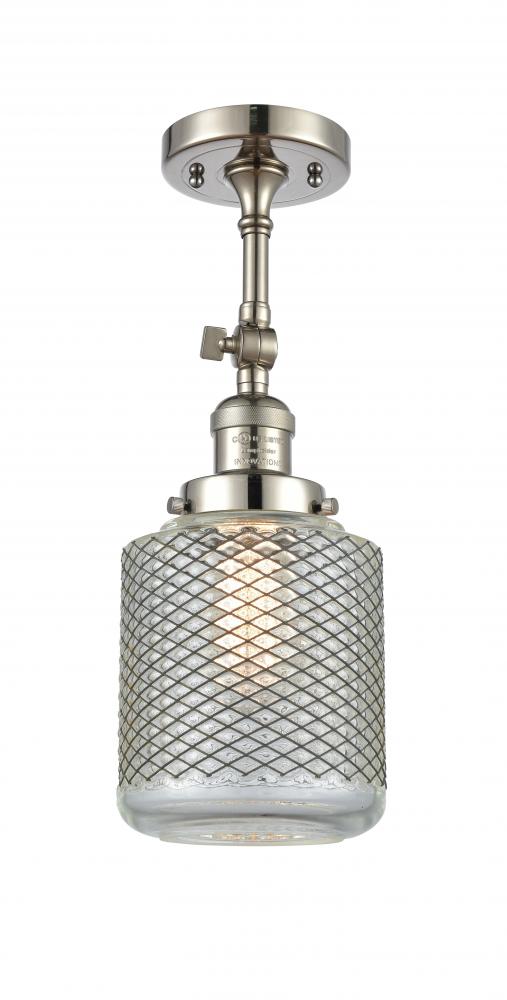 Stanton - 1 Light - 6 inch - Polished Nickel - Adjustable Semi-Flush Mount