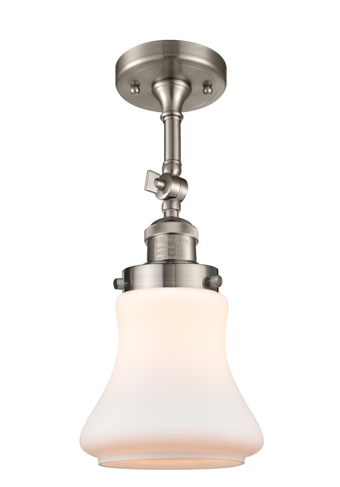 Bellmont - 1 Light - 6 inch - Brushed Satin Nickel - Adjustable Semi-Flush Mount