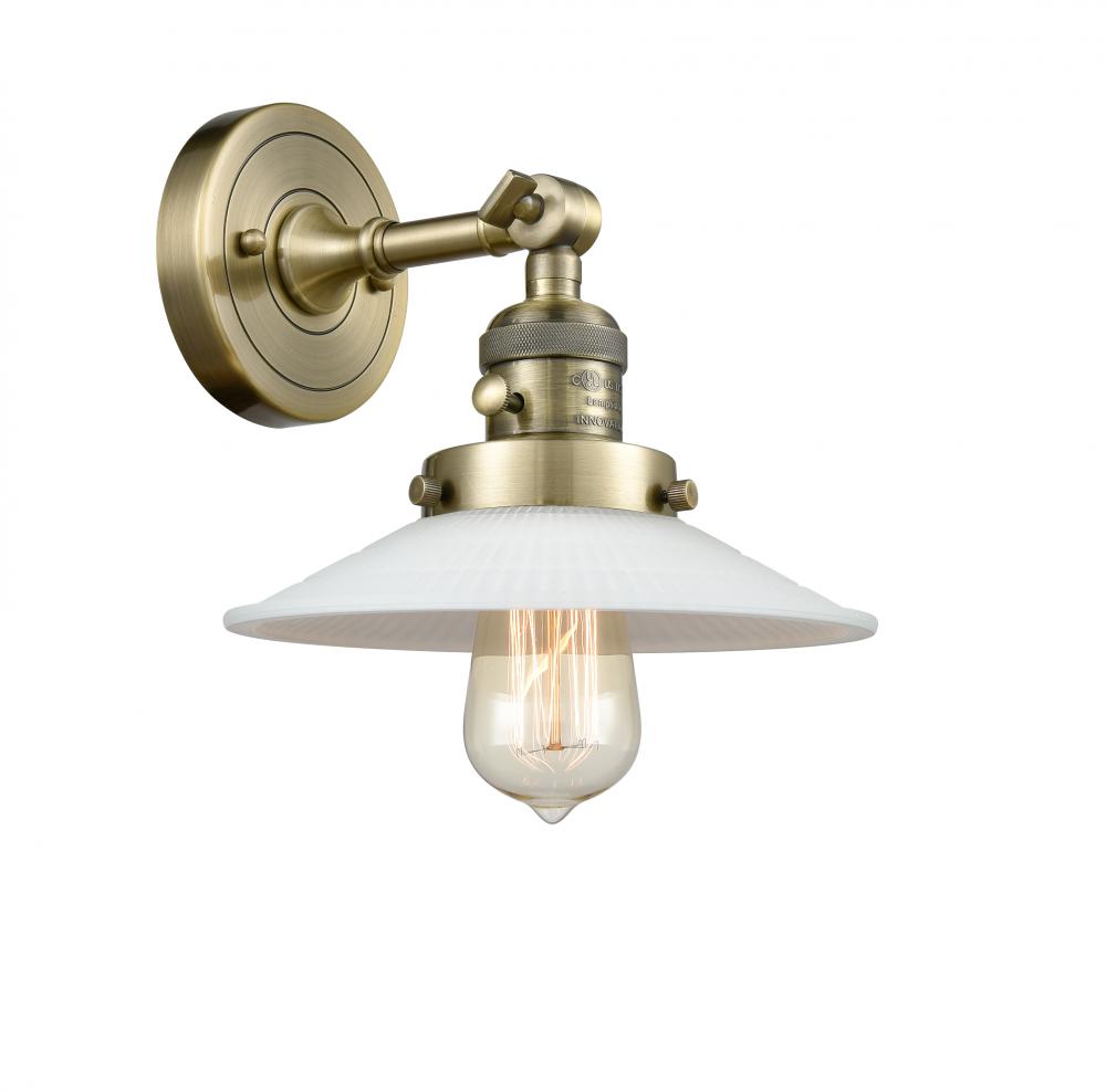 Halophane - 1 Light - 9 inch - Antique Brass - Adjustable Sconce