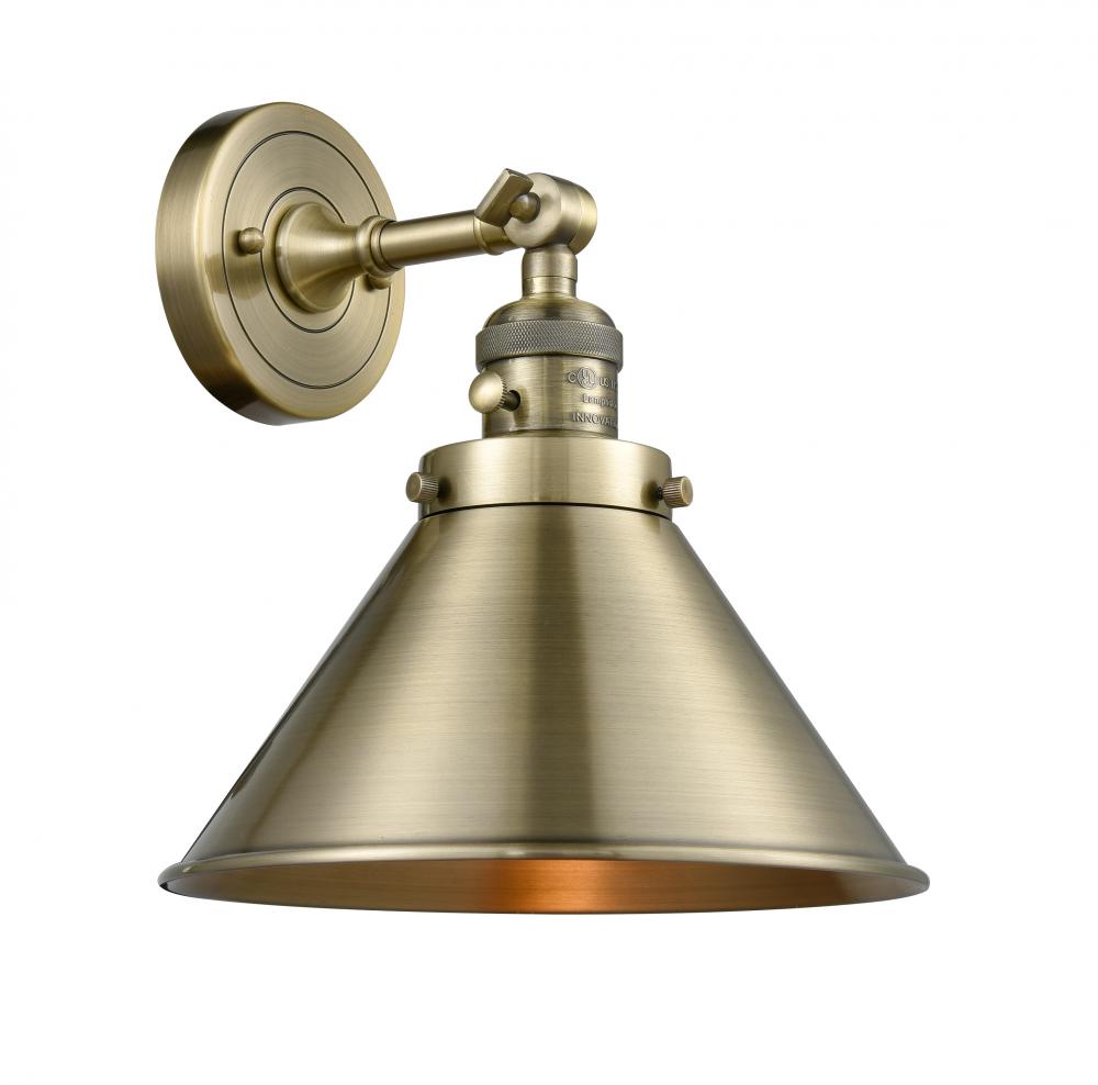 Briarcliff - 1 Light - 10 inch - Antique Brass - Adjustable Sconce