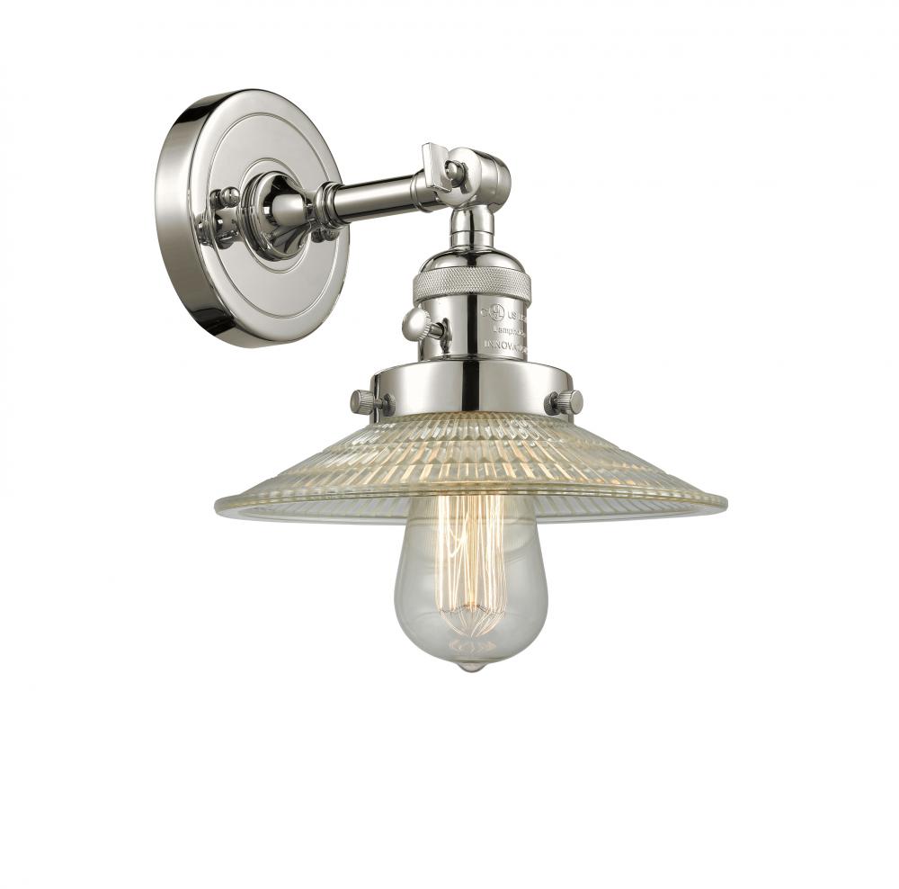 Halophane - 1 Light - 9 inch - Polished Nickel - Adjustable Sconce