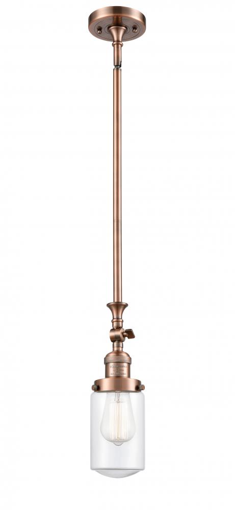 Dover - 1 Light - 5 inch - Antique Copper - Stem Hung - Adjustable Mini Pendant