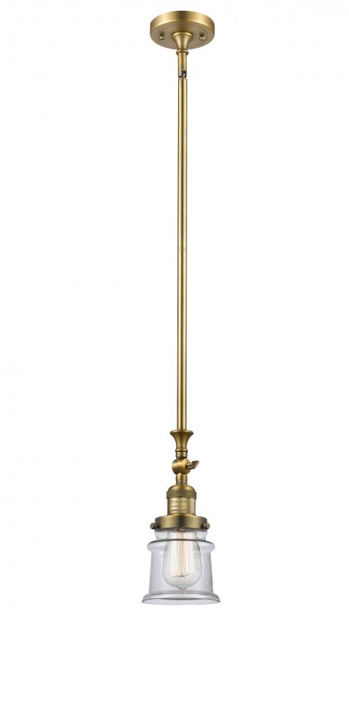 Canton - 1 Light - 5 inch - Brushed Brass - Stem Hung - Adjustable Mini Pendant