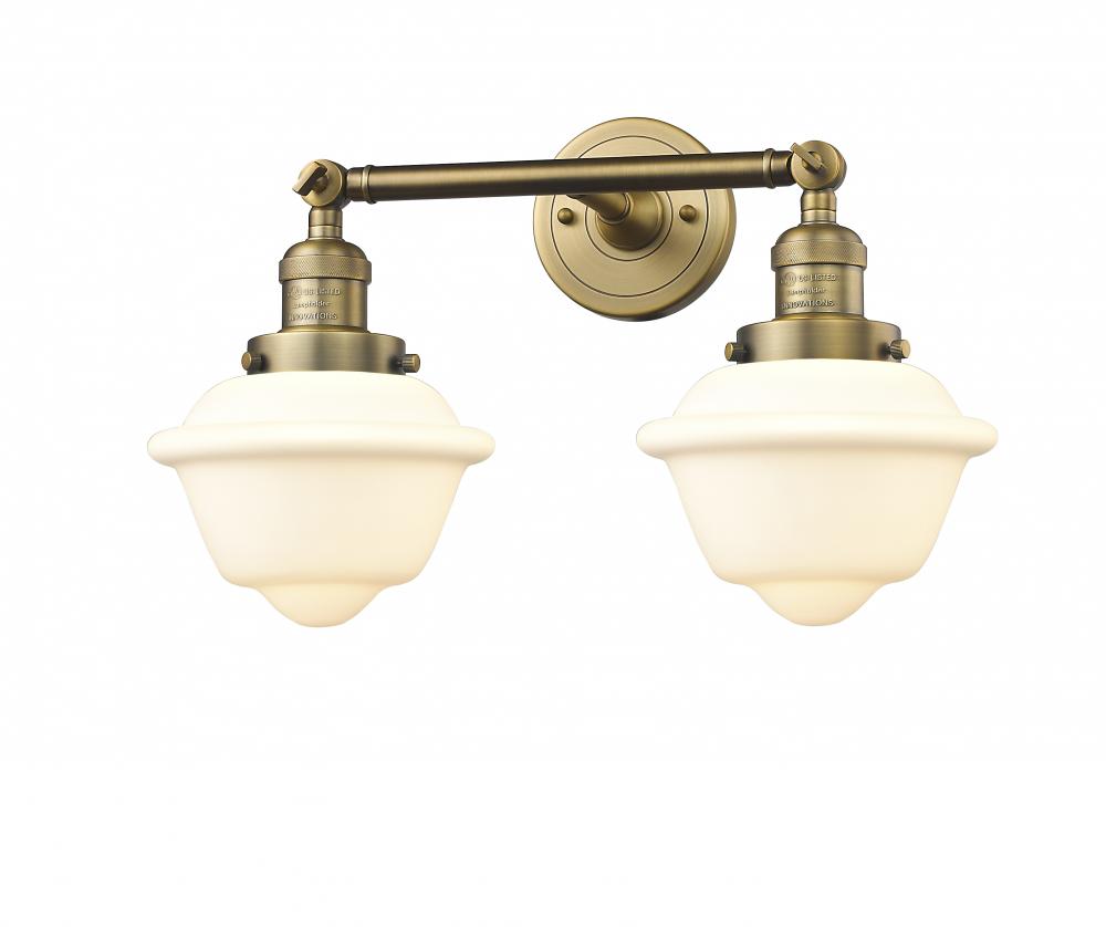 Oxford - 2 Light - 17 inch - Brushed Brass - Adjustable Bath Vanity Light