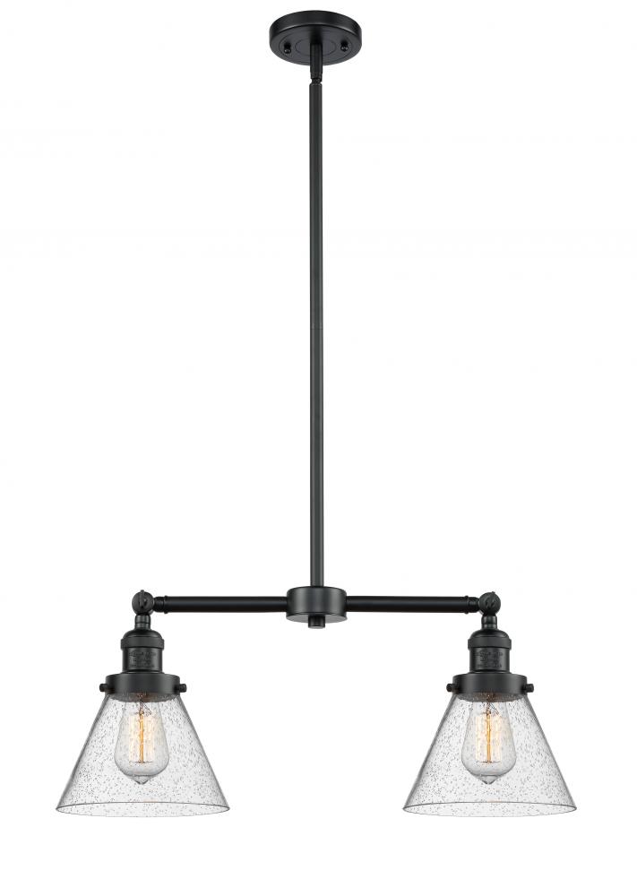 Cone - 2 Light - 21 inch - Oil Rubbed Bronze - Stem Hung - Adjustable Island Light