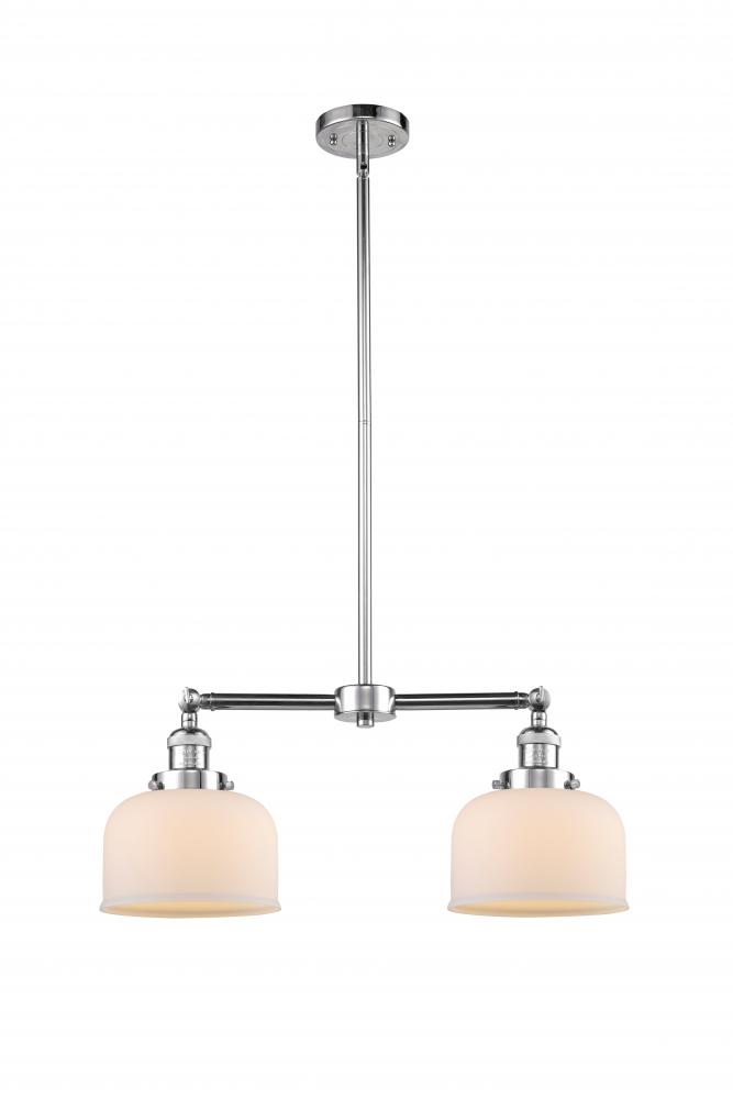 Bell - 2 Light - 21 inch - Polished Chrome - Stem Hung - Adjustable Island Light