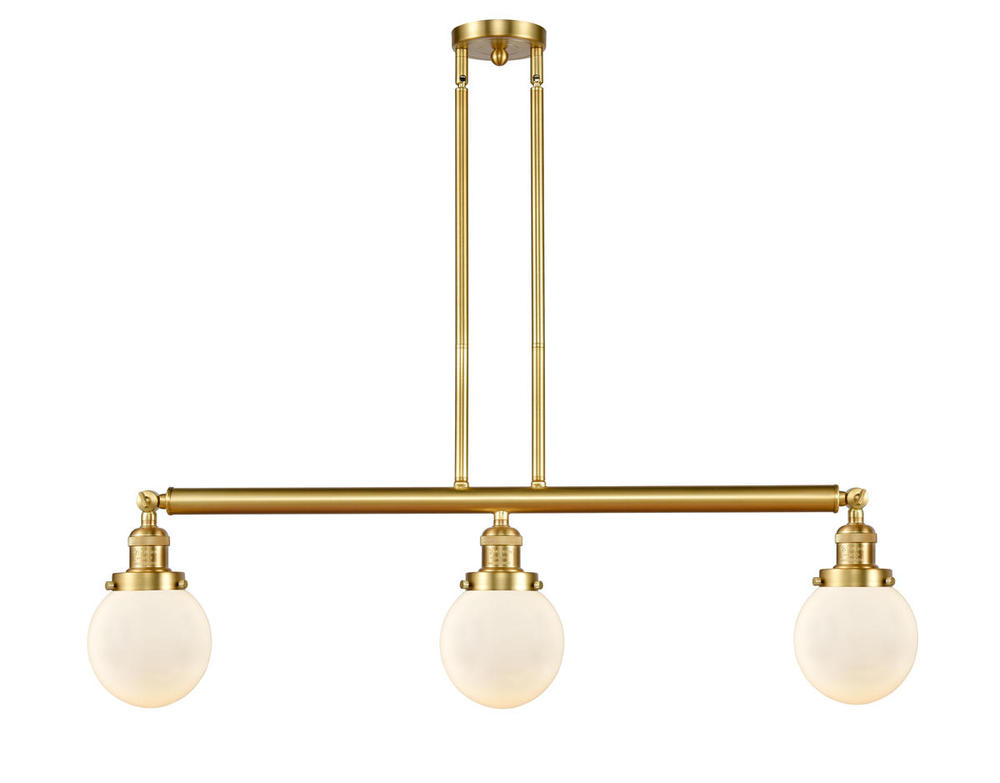 Beacon - 3 Light - 39 inch - Satin Gold - Stem Hung - Adjustable Island Light