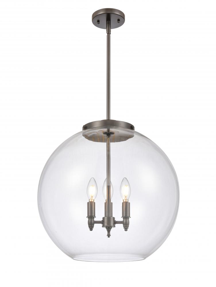 Athens - 3 Light - 18 inch - Oil Rubbed Bronze - Cord hung - Pendant