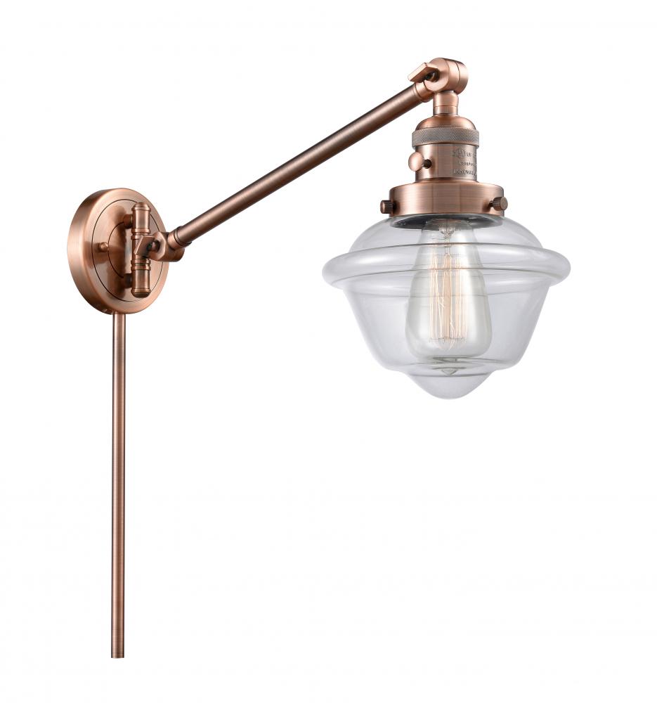 Oxford - 1 Light - 8 inch - Antique Copper -Adjustable Swing Arm