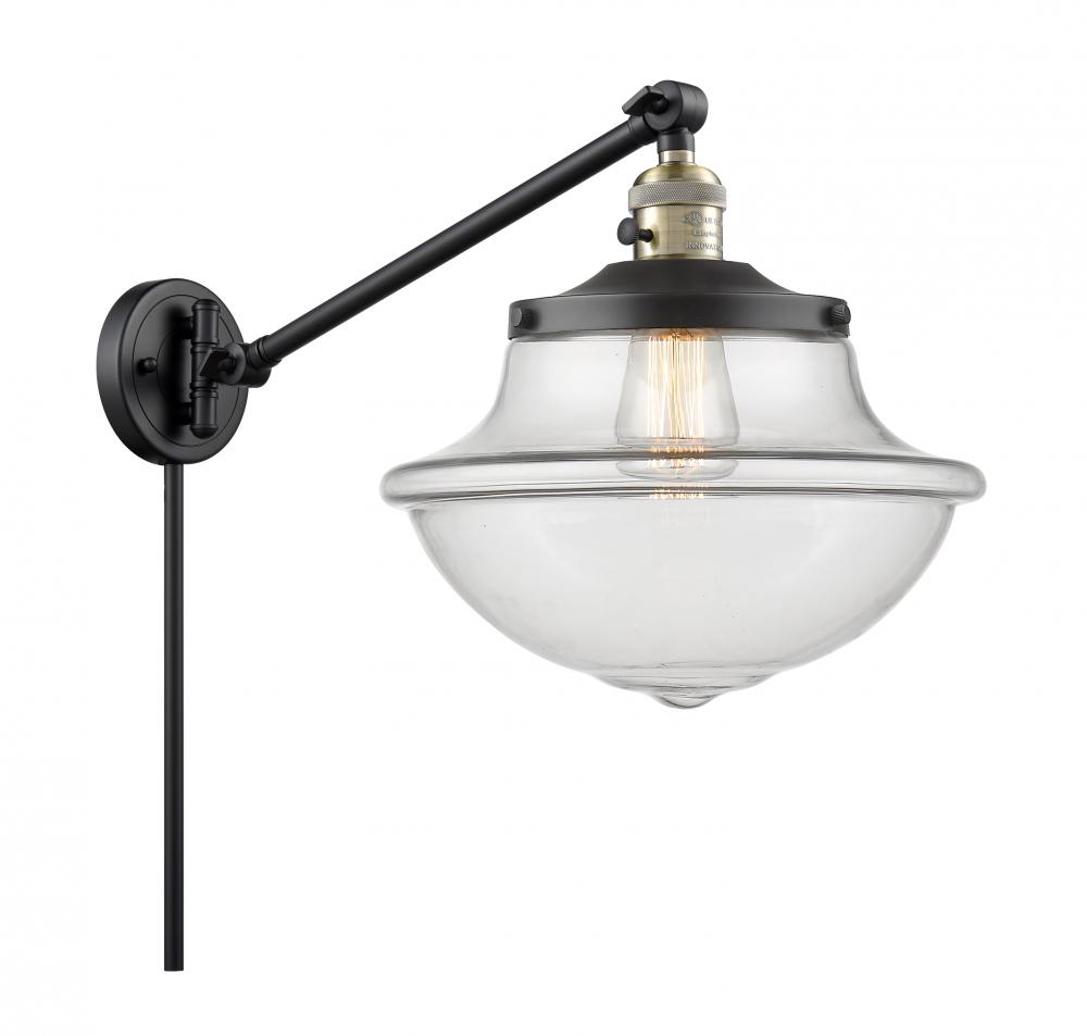 Oxford - 1 Light - 12 inch - Black Antique Brass -Adjustable Swing Arm