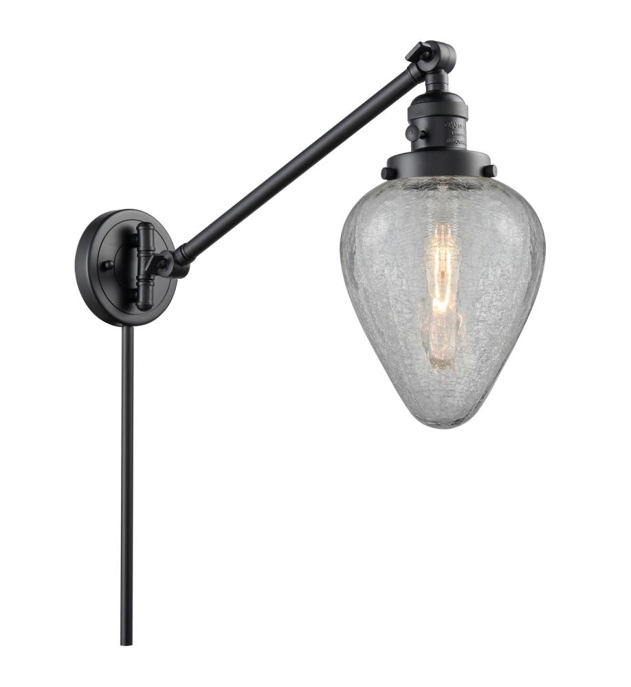 Geneseo - 1 Light - 8 inch - Matte Black -Adjustable Swing Arm