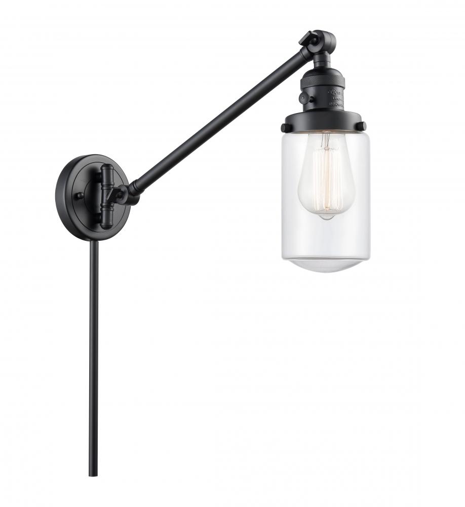 Dover - 1 Light - 5 inch - Matte Black -Adjustable Swing Arm