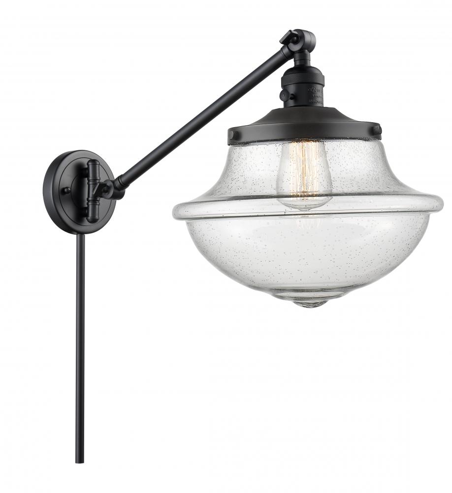 Oxford - 1 Light - 12 inch - Matte Black -Adjustable Swing Arm