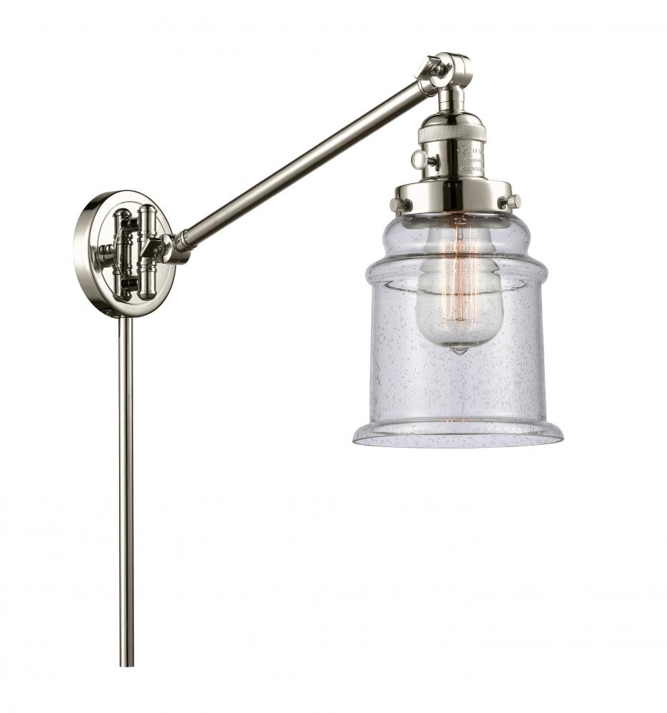 Canton - 1 Light - 8 inch - Polished Nickel -Adjustable Swing Arm
