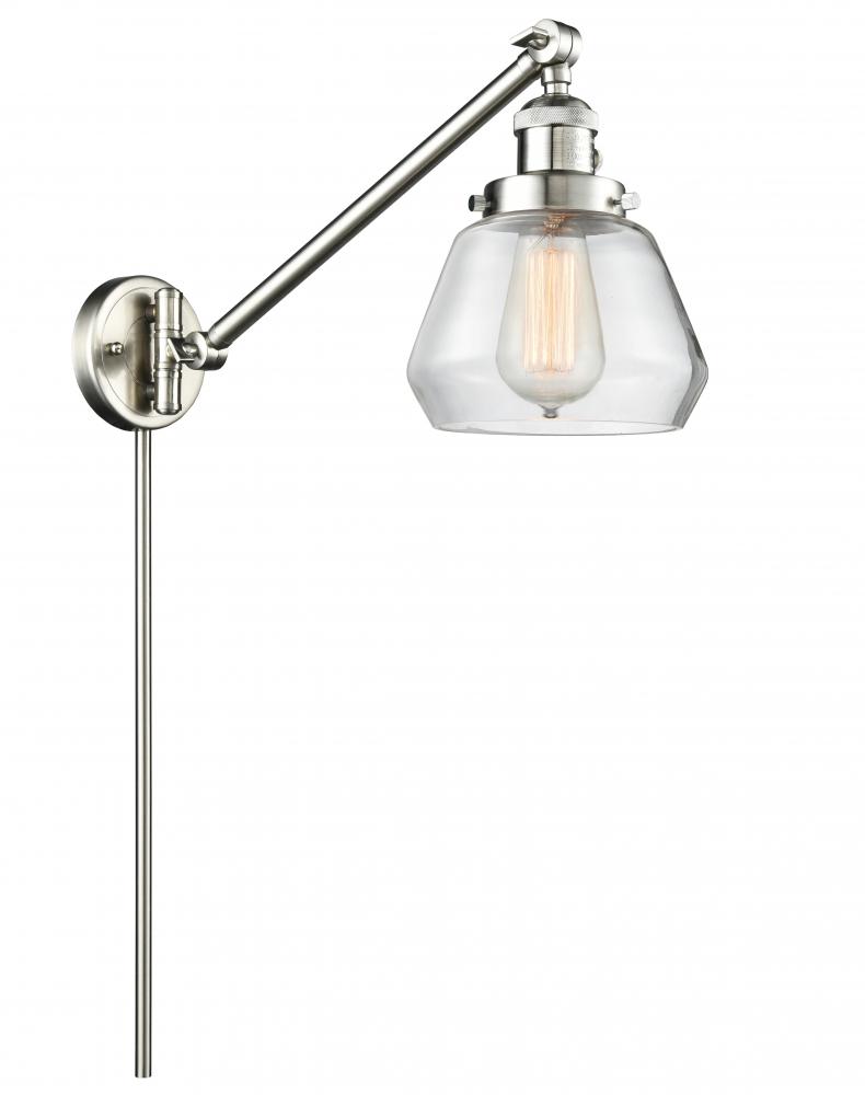 Fulton - 1 Light - 8 inch - Brushed Satin Nickel -Adjustable Swing Arm