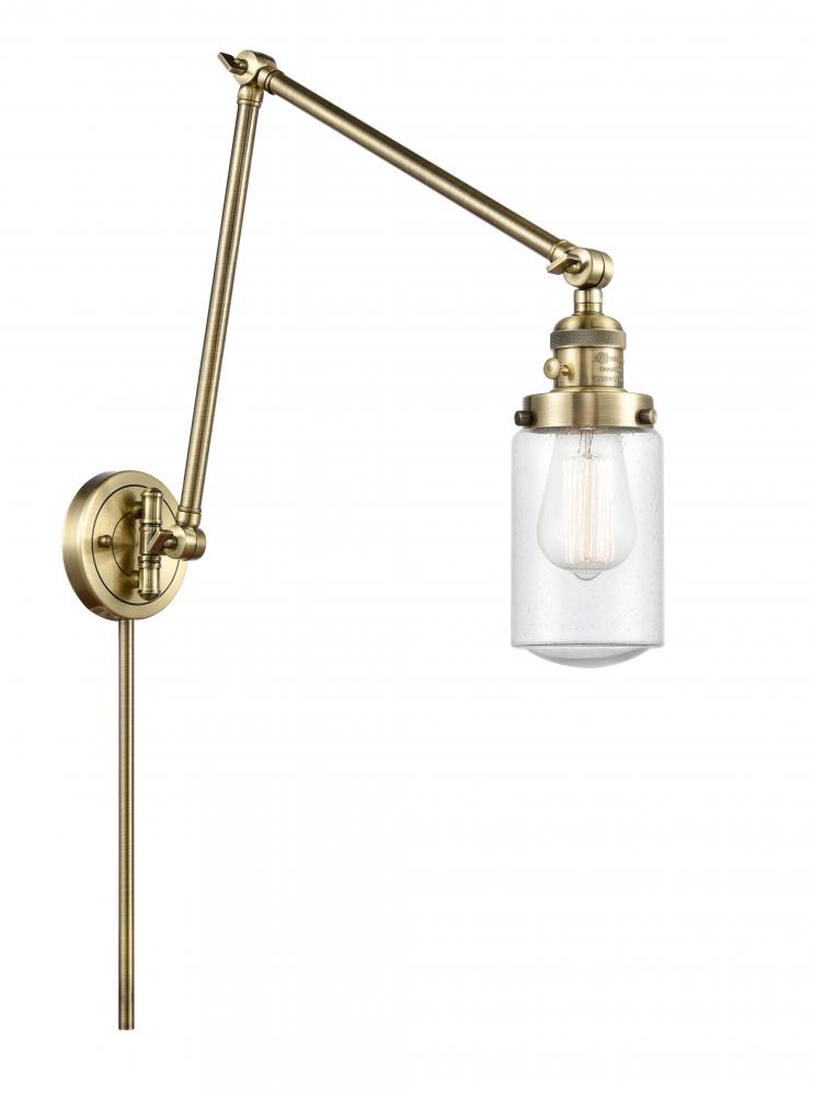 Dover - 1 Light - 5 inch - Antique Brass -Adjustable Swing Arm