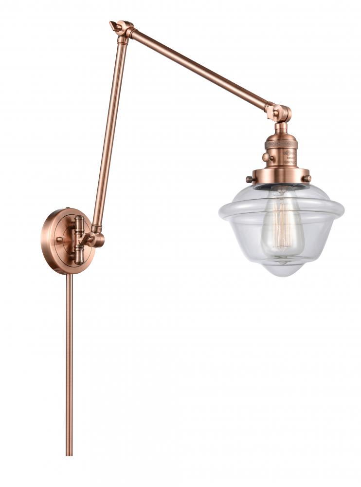 Oxford - 1 Light - 8 inch - Antique Copper -Adjustable Swing Arm