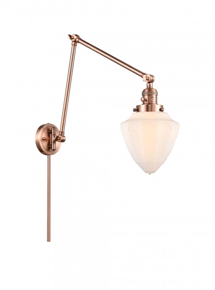 Bullet - 1 Light - 7 inch - Antique Copper -Adjustable Swing Arm