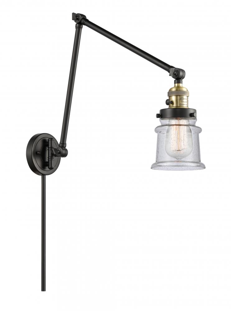 Canton - 1 Light - 8 inch - Black Antique Brass -Adjustable Swing Arm