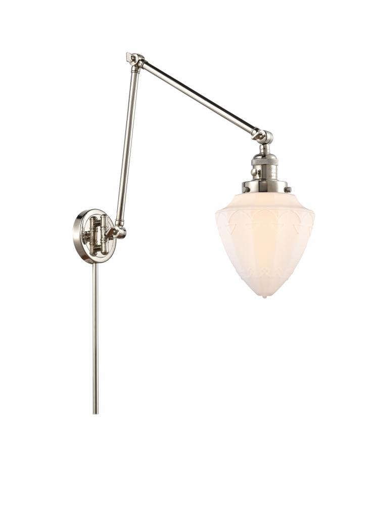 Bullet - 1 Light - 7 inch - Polished Nickel -Adjustable Swing Arm