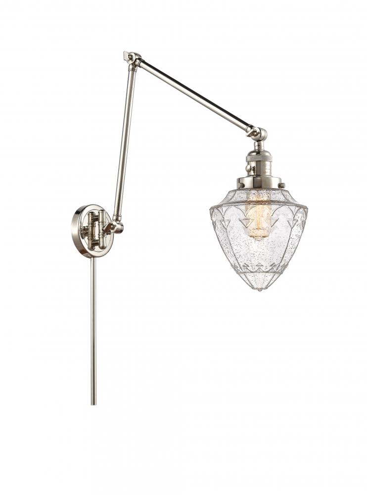 Bullet - 1 Light - 7 inch - Polished Nickel -Adjustable Swing Arm