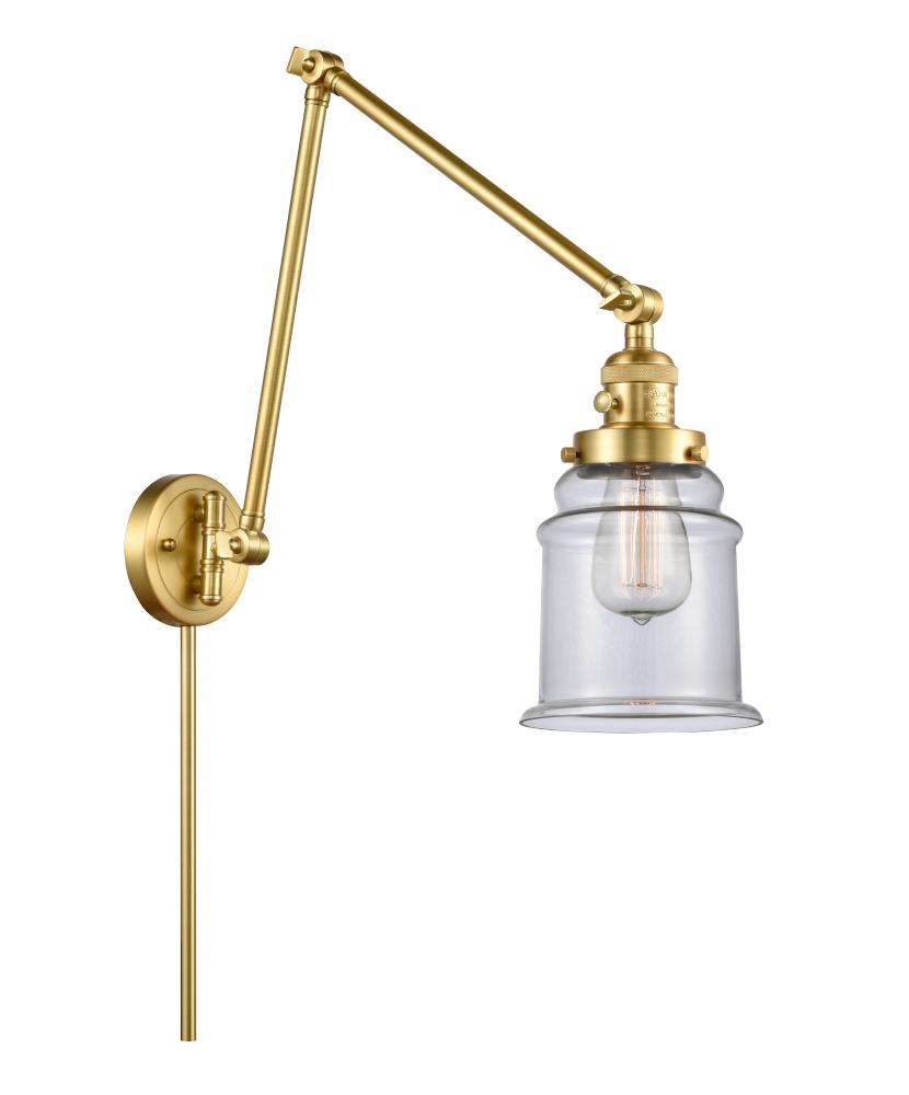 Canton - 1 Light - 6 inch - Satin Gold -Adjustable Swing Arm