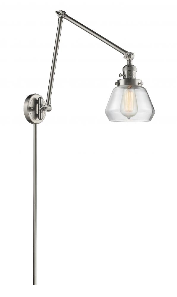 Fulton - 1 Light - 8 inch - Brushed Satin Nickel -Adjustable Swing Arm