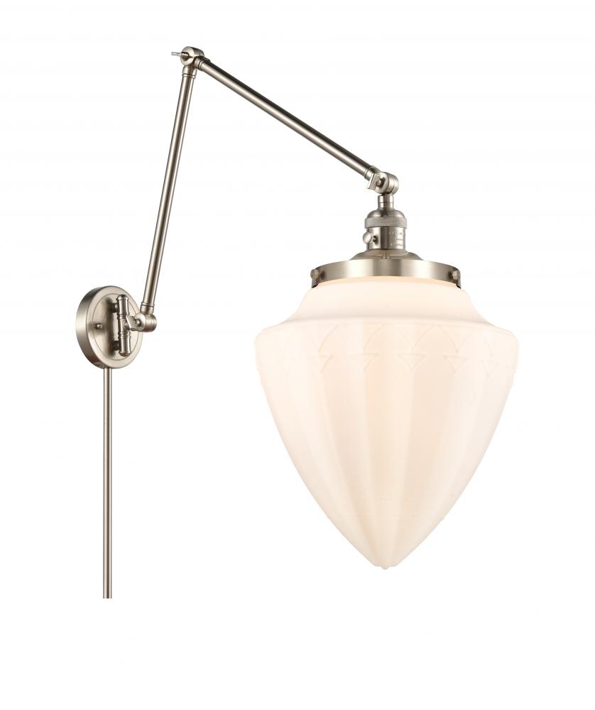 Bullet - 1 Light - 12 inch - Brushed Satin Nickel -Adjustable Swing Arm