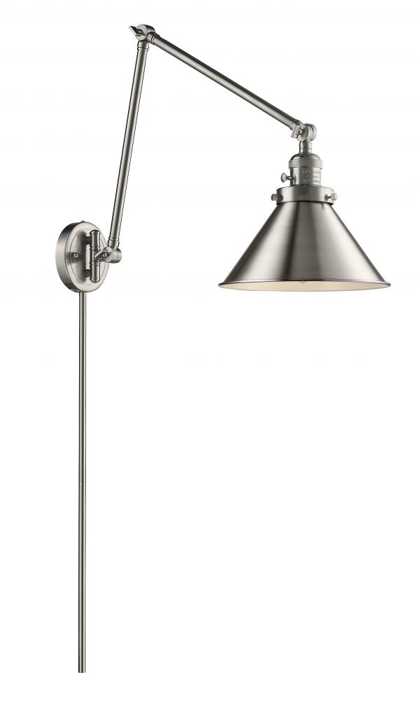 Briarcliff - 1 Light - 10 inch - Brushed Satin Nickel -Adjustable Swing Arm