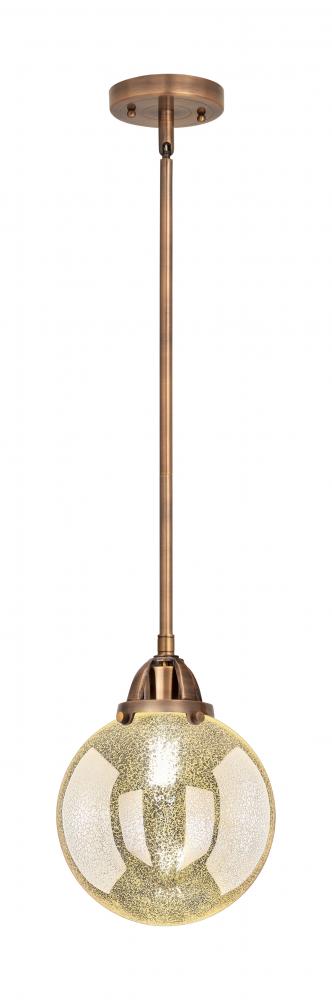 Beacon - 1 Light - 8 inch - Antique Copper - Cord hung - Mini Pendant