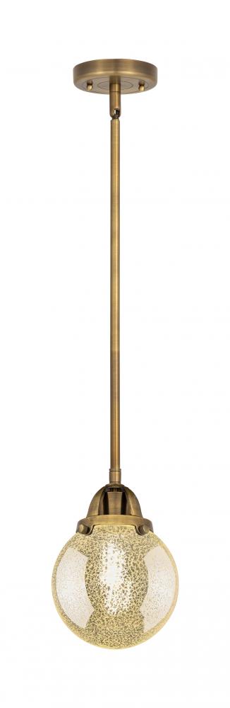 Beacon - 1 Light - 6 inch - Brushed Brass - Cord hung - Mini Pendant