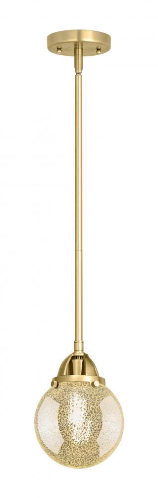 Beacon - 1 Light - 6 inch - Satin Gold - Cord hung - Mini Pendant