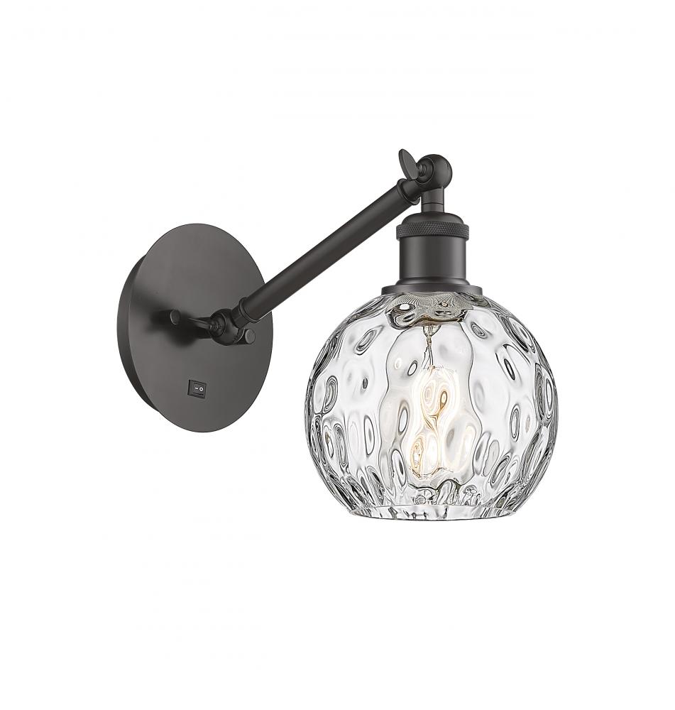 Athens Water Glass - 1 Light - 6 inch - Oil Rubbed Bronze - Adjustable Sconce