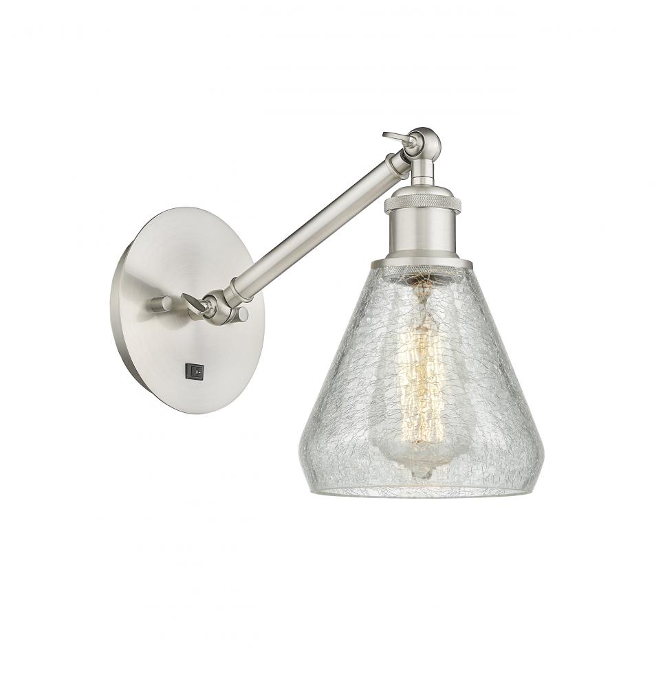 Conesus - 1 Light - 6 inch - Brushed Satin Nickel - Adjustable Sconce