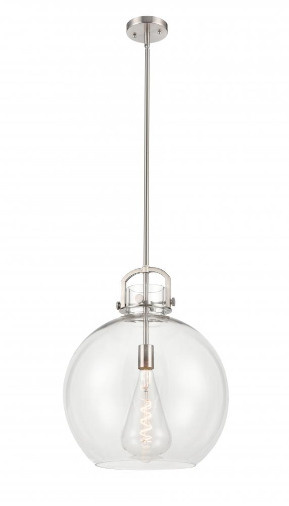 Newton Sphere - 1 Light - 16 inch - Satin Nickel - Pendant