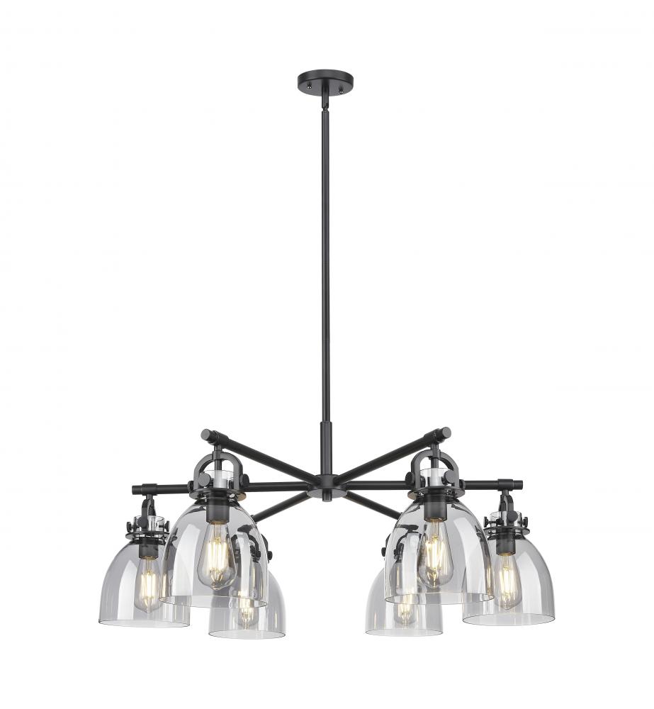 Newton Bell - 6 Light - 26 inch - Brushed Brass - Chandelier