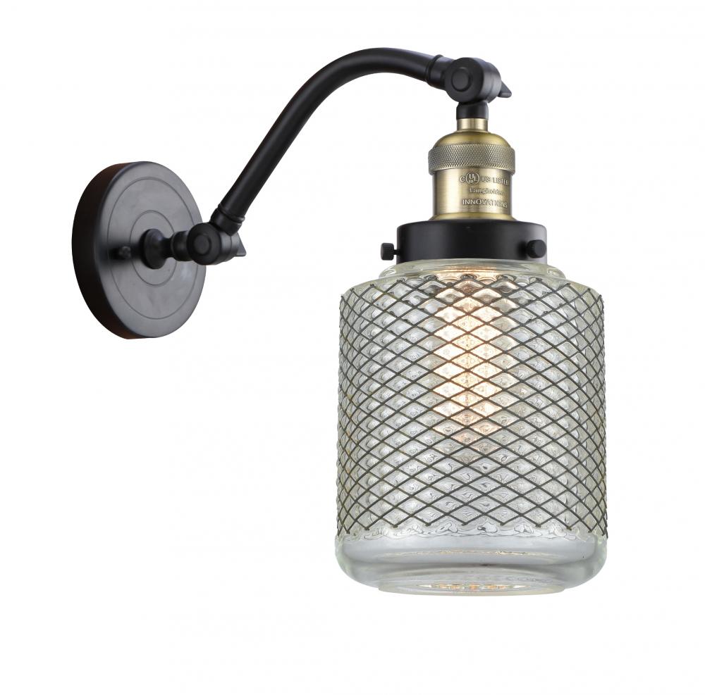 Stanton - 1 Light - 6 inch - Black Antique Brass - Adjustable Sconce