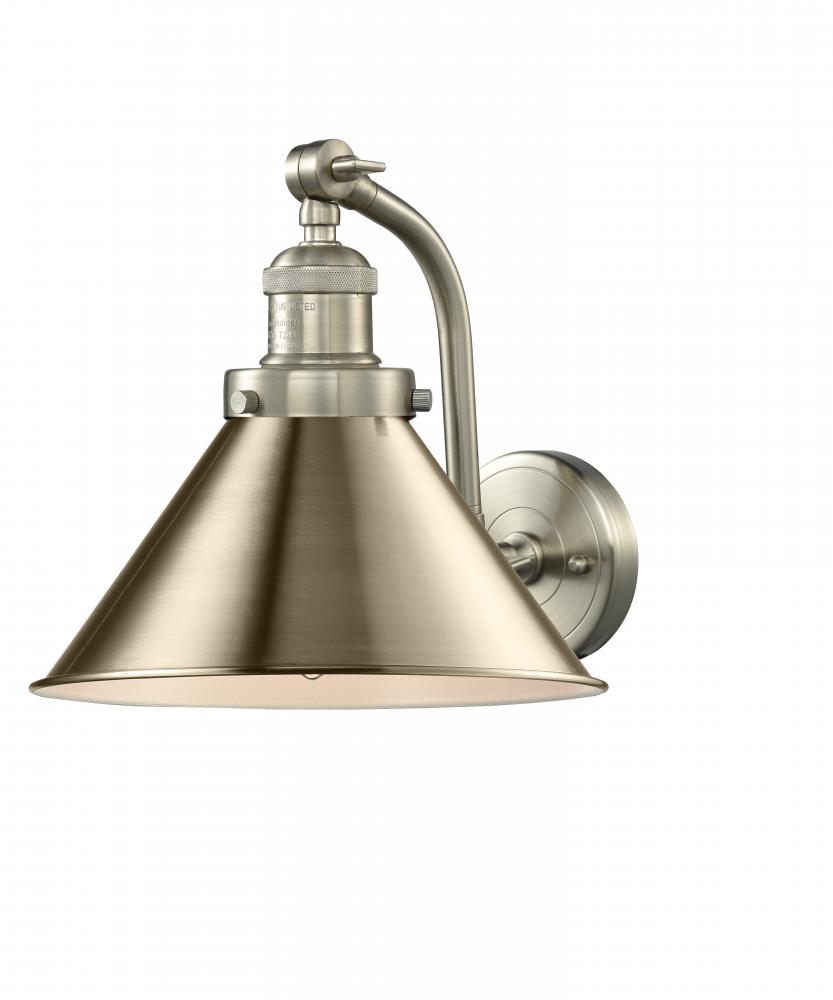 Briarcliff - 1 Light - 10 inch - Brushed Satin Nickel - Adjustable Sconce