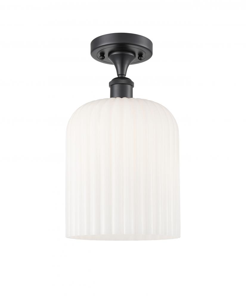 Bridal Veil - 1 Light - 5 inch - Matte Black - Semi-Flush Mount