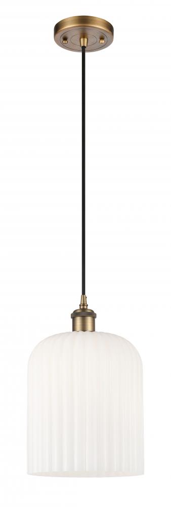 Bridal Veil - 1 Light - 5 inch - Brushed Brass - Cord hung - Mini Pendant
