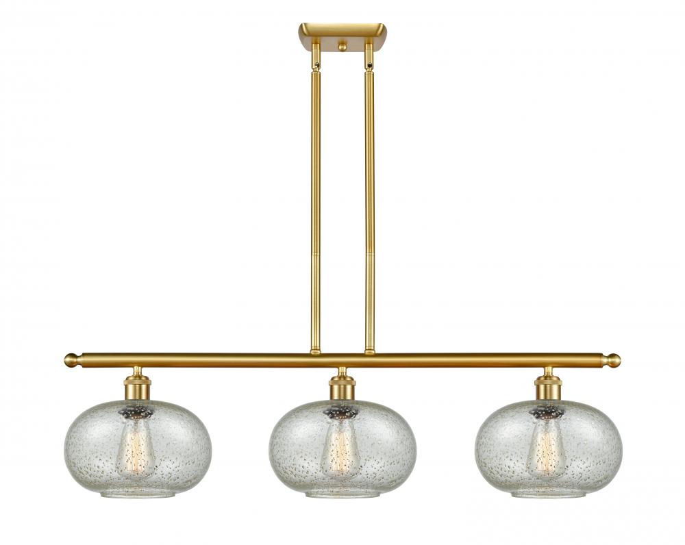Gorham - 3 Light - 36 inch - Satin Gold - Cord hung - Island Light