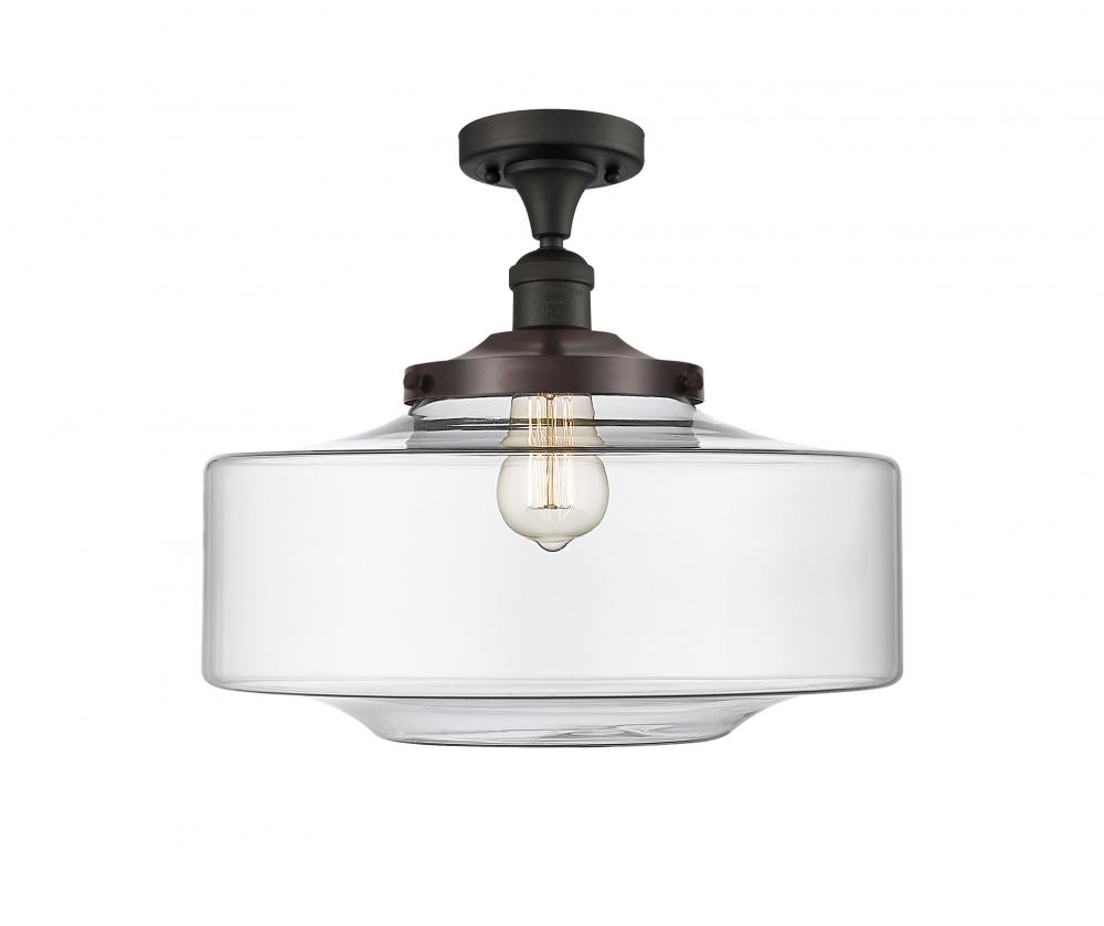 Bridgeton - 1 Light - 16 inch - Oil Rubbed Bronze - Semi-Flush Mount