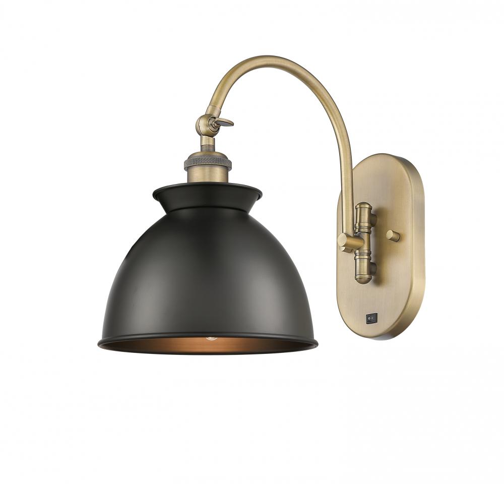 Adirondack - 1 Light - 8 inch - Brushed Brass - Adjustable Swing Arm